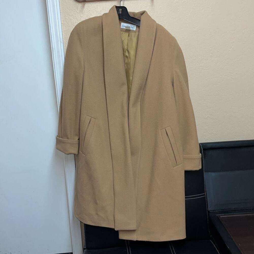 Vintage Wool Pea Coat Trench Coat size 16|2025 runway style| vogue fashion|